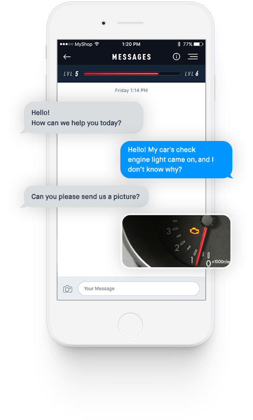 MyShop chat screen